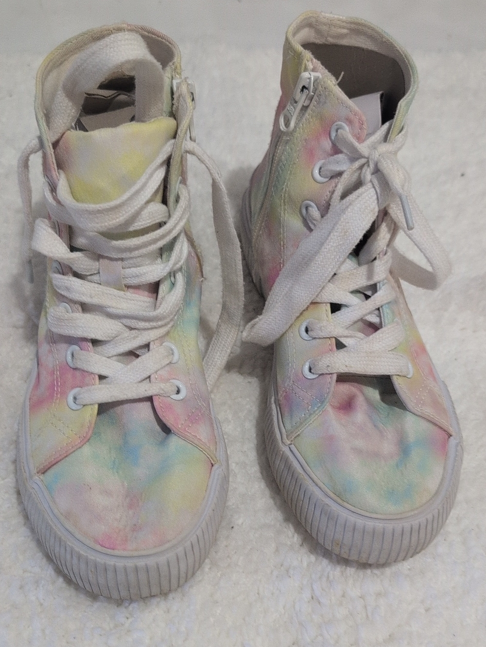 Cat & Jack Pastel Tie-Dye High-Top Sneakers - White Laces